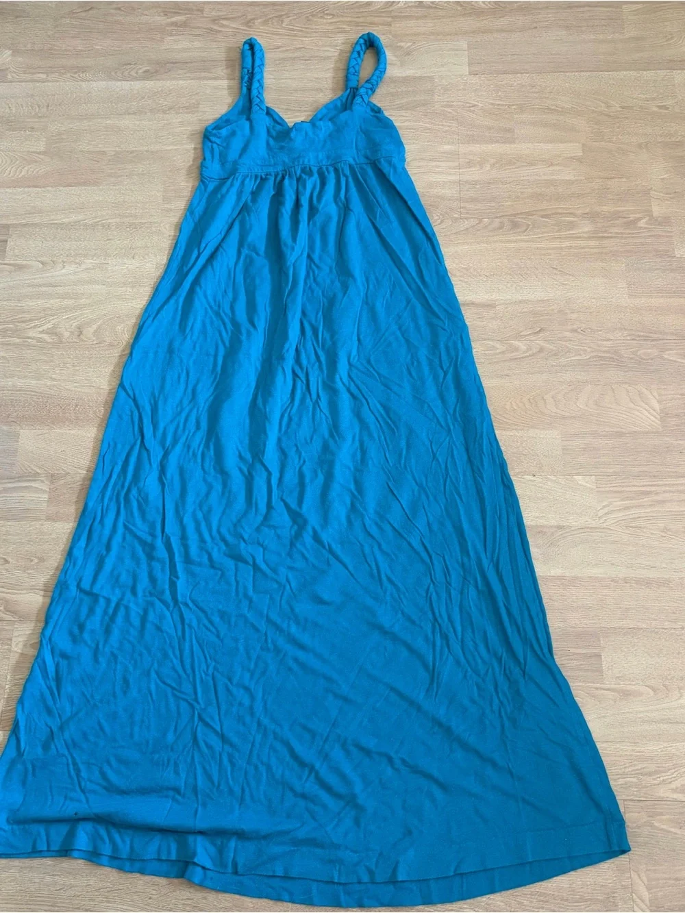 Lucky Brand Turquoise Blue Maxi summer sundress Skirt Dress Spaghetti Straps XS